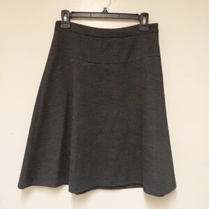 Loft WomenWool Blend DARK Gray Circle Skirt Size 2